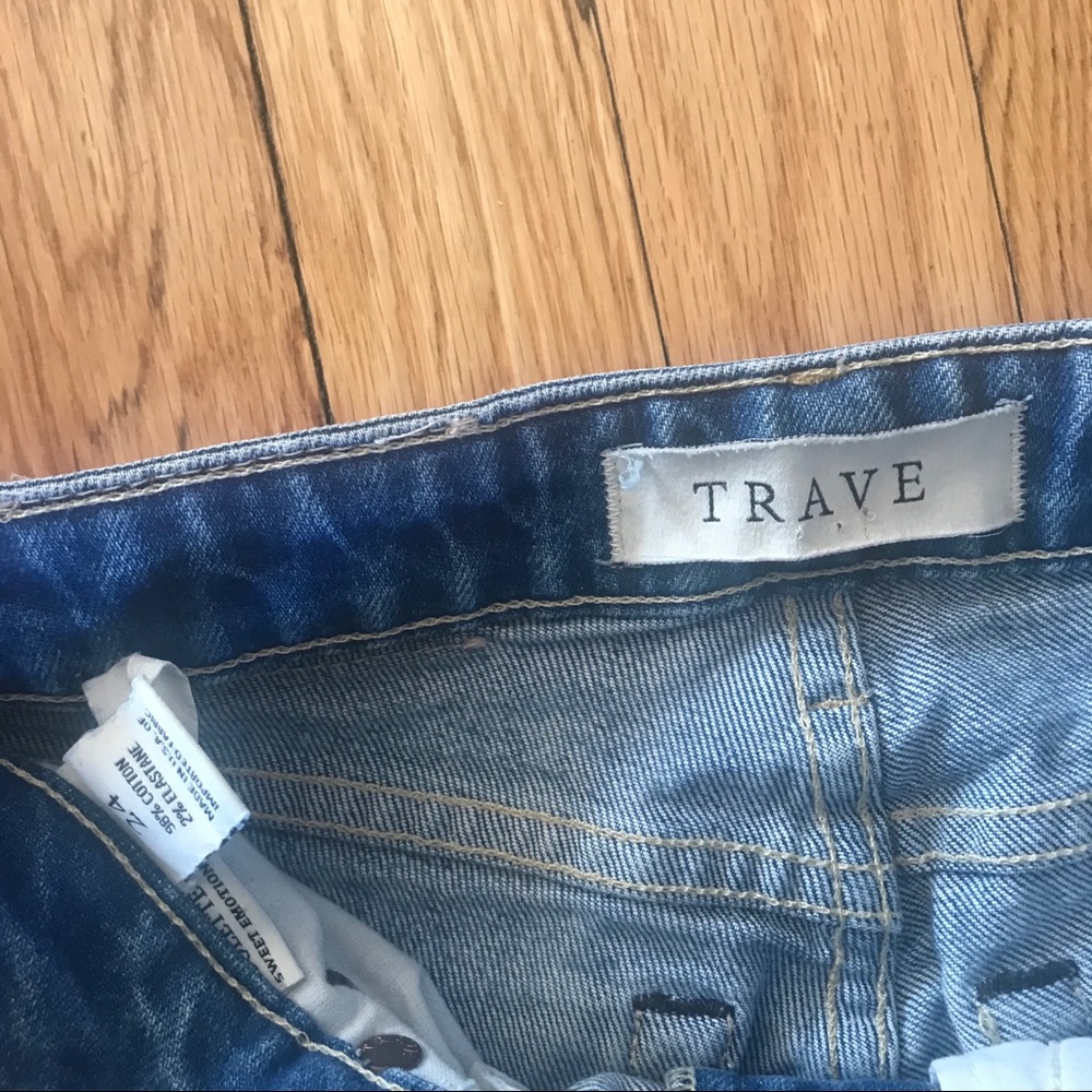 TRAVE Colette Midrise Kick Flare Raw Hem Jeans 24 - Picture 4 of 6